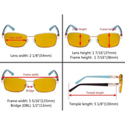 eyekeeper.com Blue Light Blocking Eyeglasses with Crystal Accents Amber Tinted Lenses LX19007-BB90 Eyeglasses White Smoke Brown / without magnification,Gold / without magnification,Purple / without magnification