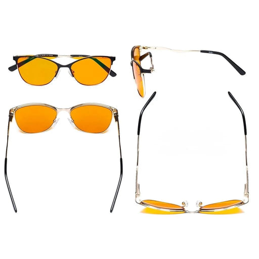 eyekeeper.com Blue Light Blocking Eyeglasses with Crystals LX19014-BB98 Eyeglasses White Smoke Black / without magnification,Purple / without magnification,Red / without magnification