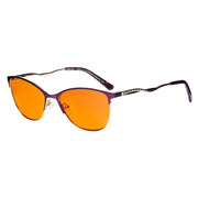 eyekeeper.com Blue Light Blocking Eyeglasses with Crystals LX19014-BB98 Eyeglasses White Smoke Purple / without magnification