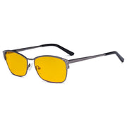 eyekeeper.com Blue Light Blocking Eyeglasses with Crystals HP17001 Eyeglasses Dark Slate Gray Gunmetal / without magnification