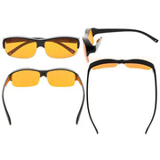 eyekeeper.com Blue Light Blocking Fitover Glasses DSXM1801 Eyeglasses White Smoke Black / without magnification,Black Red / without magnification,Tortoise / without magnification