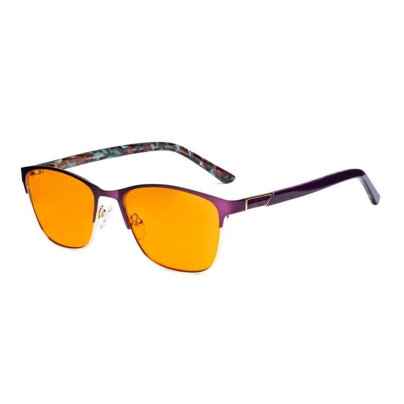 eyekeeper.com Blue Light Blocking Glasses for Screen Protection LX19015-BB98 Eyeglasses White Smoke Purple / without magnification