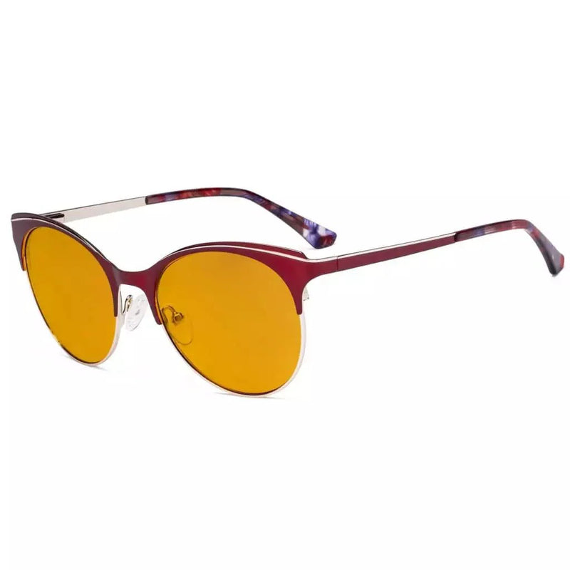 eyekeeper.com Blue Light Blocking Glasses Nighttime Eyewear LX19042-BB98 Eyeglasses White Smoke Red / without magnification