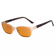 eyekeeper.com Blue Light Blocking Reading Glasses for Sleep LX17012 Eyeglasses White Smoke Gold / +0.75,Gold / +1.25