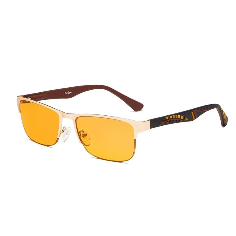 eyekeeper.com Blue Light Blocking Reading Glasses LX17003-BB98 Eyeglasses White Smoke Gold / without magnification,Gold / +0.50,Gold / +0.75,Gold / +1.25,Gold / +1.75