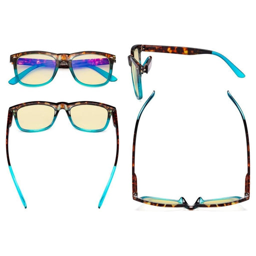 eyekeeper.com Blue Light Blocking Reading Glasses TM080D Eyeglasses Dark Slate Gray Tortoise Blue / without magnification,Tortoise Blue / +0.50,Tortoise Blue / +0.75,Tortoise Blue / +1.00,Tortoise Blue / +1.50,Tortoise Blue / +1.75,Tortoise Blue / +2.00,Tortoise Blue / +2.50,Tortoise Blue / +3.00,Tortoise Green / without magnification,To