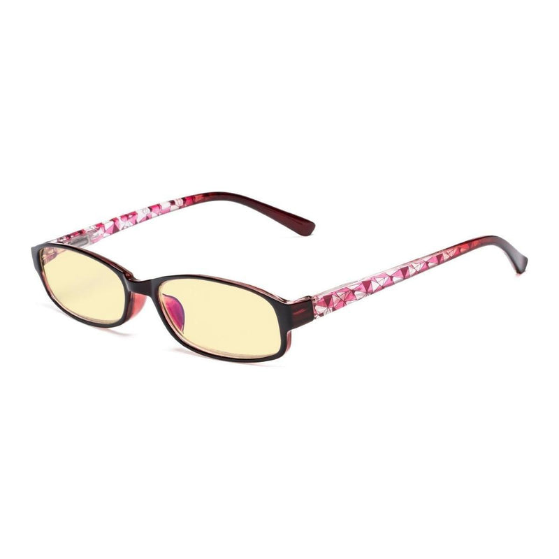 eyekeeper.com Blue Light Blocking Reading Glasses TMCG908 Eyeglasses Dark Slate Gray Red / without magnification,Red / +0.50,Red / +0.75,Red / +1.00,Red / +2.00,Red / +2.50