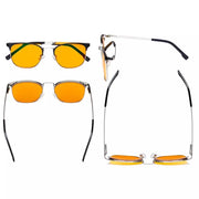 eyekeeper.com Blue Light Eyeglasses Metal Frame LX19018-BB98 Eyeglasses White Smoke Black / without magnification,Purple / without magnification,Red / without magnification
