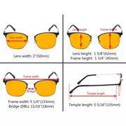 eyekeeper.com Blue Light Eyeglasses Metal Frame LX19018-BB98 Eyeglasses White Smoke Black / without magnification,Purple / without magnification,Red / without magnification