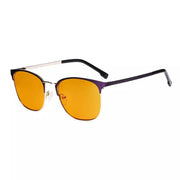 eyekeeper.com Blue Light Eyeglasses Metal Frame LX19018-BB98 Eyeglasses White Smoke Purple / without magnification