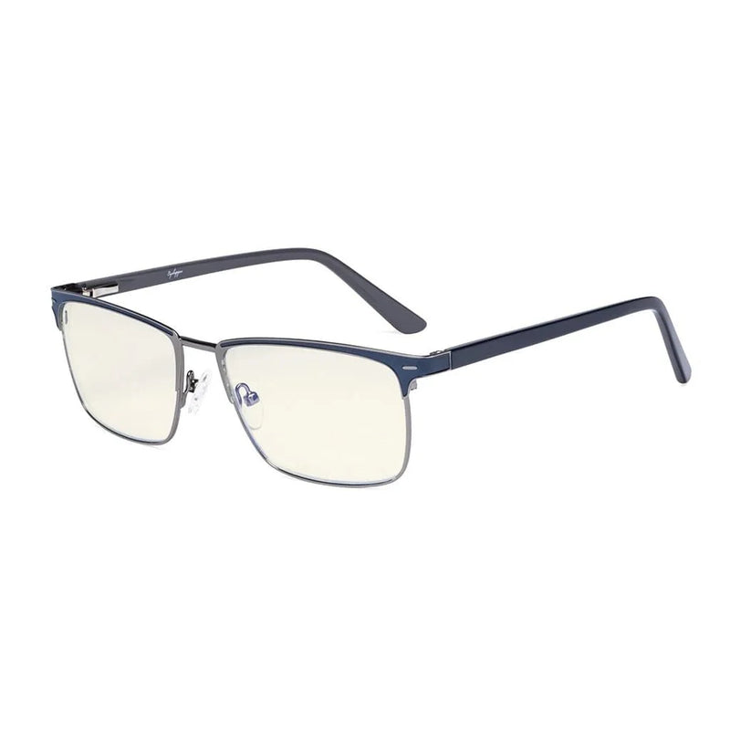 eyekeeper.com Blue Light Filter Eyeglasses Classic Eyewear LX19010-BB40 Eyeglasses White Smoke Blue / without magnification