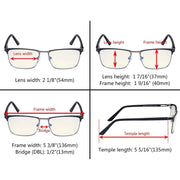 eyekeeper.com Blue Light Filter Eyeglasses Classic Eyewear LX19010-BB40 Eyeglasses White Smoke Black / without magnification,Blue / without magnification,Brown / without magnification