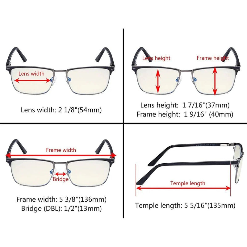 eyekeeper.com Blue Light Filter Eyeglasses Classic Eyewear LX19010-BB40 Eyeglasses White Smoke Black / without magnification,Blue / without magnification,Brown / without magnification