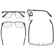 eyekeeper.com Blue Light Filter Eyeglasses Classic Eyewear LX19010-BB40 Eyeglasses White Smoke Black / without magnification,Blue / without magnification,Brown / without magnification
