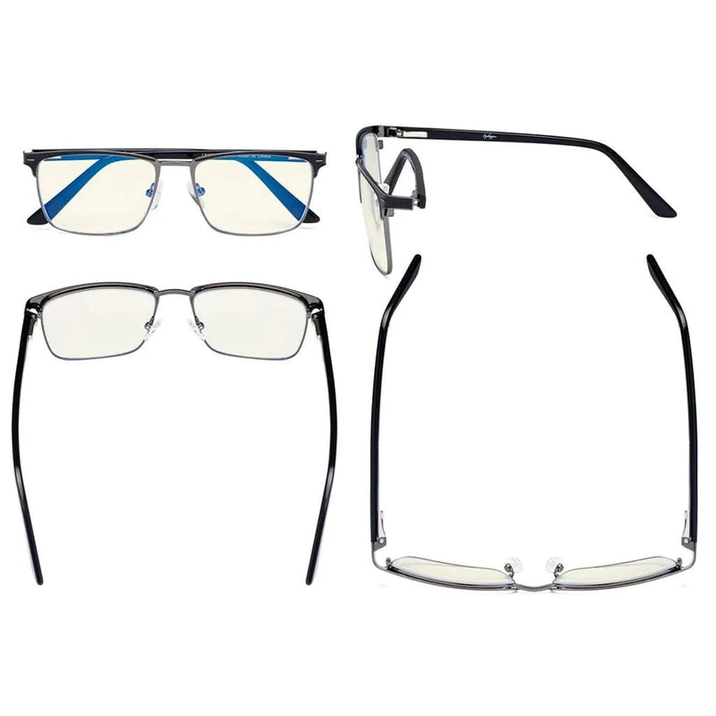 eyekeeper.com Blue Light Filter Eyeglasses Classic Eyewear LX19010-BB40 Eyeglasses White Smoke Black / without magnification,Blue / without magnification,Brown / without magnification
