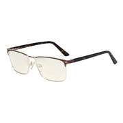 eyekeeper.com Blue Light Filter Eyeglasses Classic Eyewear LX19010-BB40 Eyeglasses White Smoke Brown / without magnification