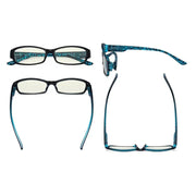 eyekeeper.com Blue Light Filter Eyeglasses UVR9105 Eyeglasses White Smoke Blue / without magnification