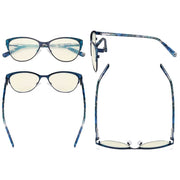 eyekeeper.com Blue Light Filter Glasses Cat-eye Eyewear LX19044-BB40 Eyeglasses White Smoke Black / without magnification,Blue / without magnification,Red / without magnification,Silver / without magnification