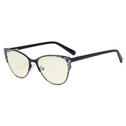 eyekeeper.com Blue Light Filter Glasses Cat-eye Eyewear LX19044-BB40 Eyeglasses White Smoke Black / without magnification