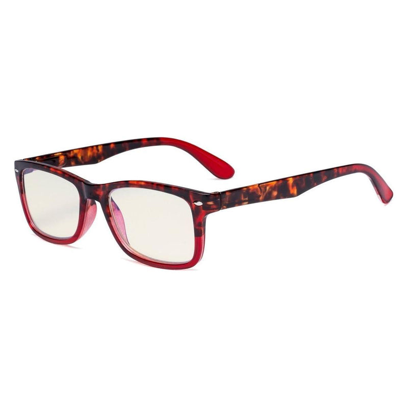 eyekeeper.com Blue Light Filter Reading Glasses UVR075D Eyeglasses Dark Slate Gray Tortoise Red / without magnification,Tortoise Red / +0.75,Tortoise Red / +1.50,Tortoise Red / +2.25,Tortoise Red / +3.00,Tortoise Red / +3.50