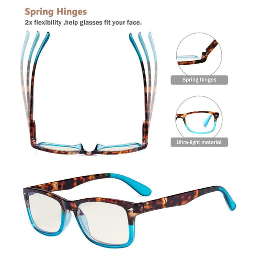 eyekeeper.com Blue Light Filter Reading Glasses UVR075D Eyeglasses Dark Slate Gray Tortoise Blue / +0.50,Tortoise Blue / +2.50,Tortoise Green / +1.00,Tortoise Green / +1.25,Tortoise Green / +1.50,Tortoise Green / +2.00,Tortoise Green / +2.25,Tortoise Red / without magnification,Tortoise Red / +0.75,Tortoise Red / +1.50,Tortoise Red / +2