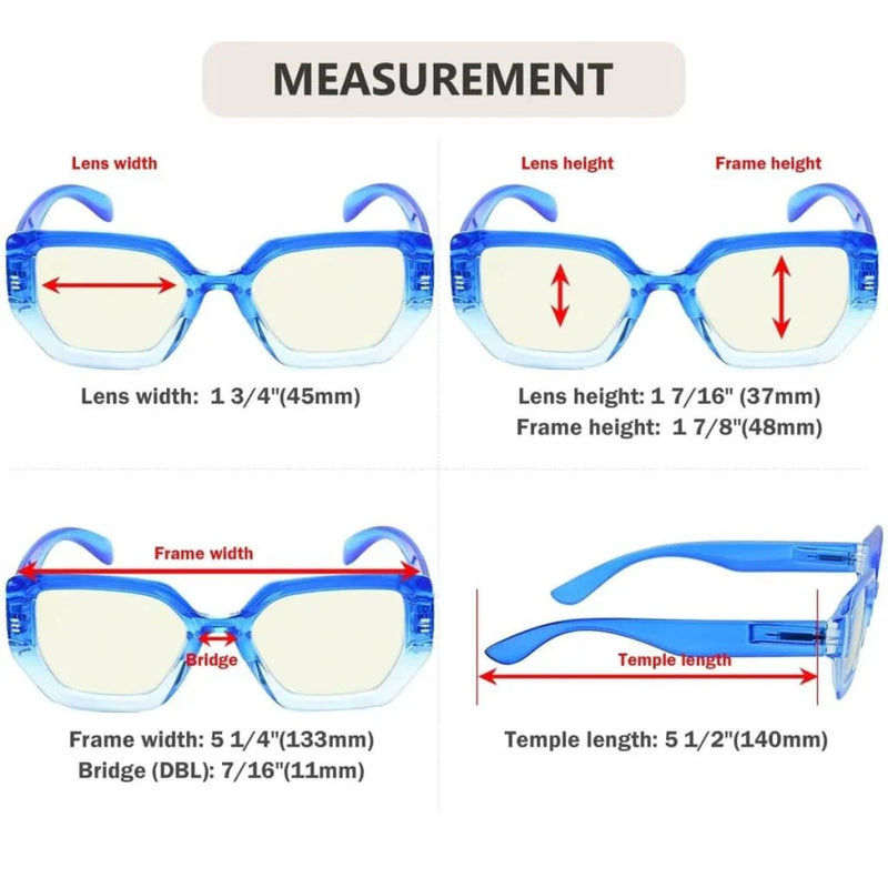 eyekeeper.com 4 Pack Blue Light Filter Glasses Polygon Thicker Frame UVR2026 Eyeglasses White Smoke 4 Pairs Mix / without magnification,4 Pairs Mix / +0.50,4 Pairs Mix / +0.75,4 Pairs Mix / +1.00,4 Pairs Mix / +1.25,4 Pairs Mix / +1.50,4 Pairs Mix / +1.75,4 Pairs Mix / +2.00,4 Pairs Mix / +2.50,4 Pairs Mix / +3.00