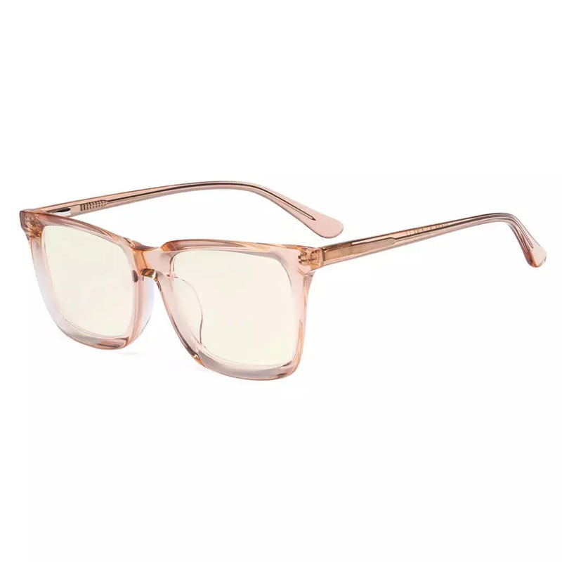 eyekeeper.com Blue Light Protection Glasses Vintage Style BC1903-BB40 Eyeglasses White Smoke Champagne / without magnification