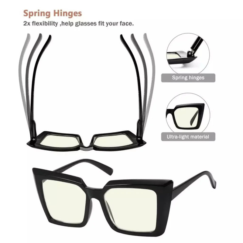 eyekeeper.com Blue Light Spectacles 5 Pack Oversized Reading Glasses UV2141 Eyeglasses White Smoke 5 Pairs Mix / without magnification,5 Pairs Mix / +0.50,5 Pairs Mix / +1.00,5 Pairs Mix / +1.25,5 Pairs Mix / +1.50,5 Pairs Mix / +1.75,5 Pairs Mix / +3.50,5 Pairs Mix / +4.00