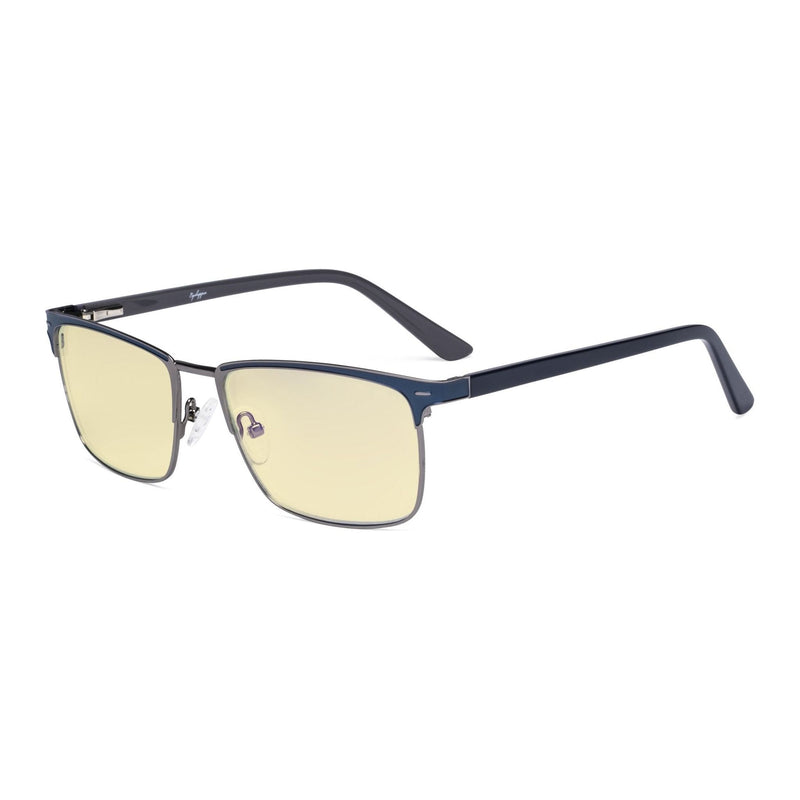 eyekeeper.com Blue Light Blocking Eyeglasses Yellow Tinted Lenses LX19010-BB60 Eyeglasses Dark Slate Gray Blue / without magnification