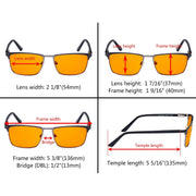 eyekeeper.com Blue Light Blocking Eyeglasses Better Sleep Glasses LX19010-BB98 Eyeglasses Orange Black / without magnification,Blue / without magnification,Brown / without magnification