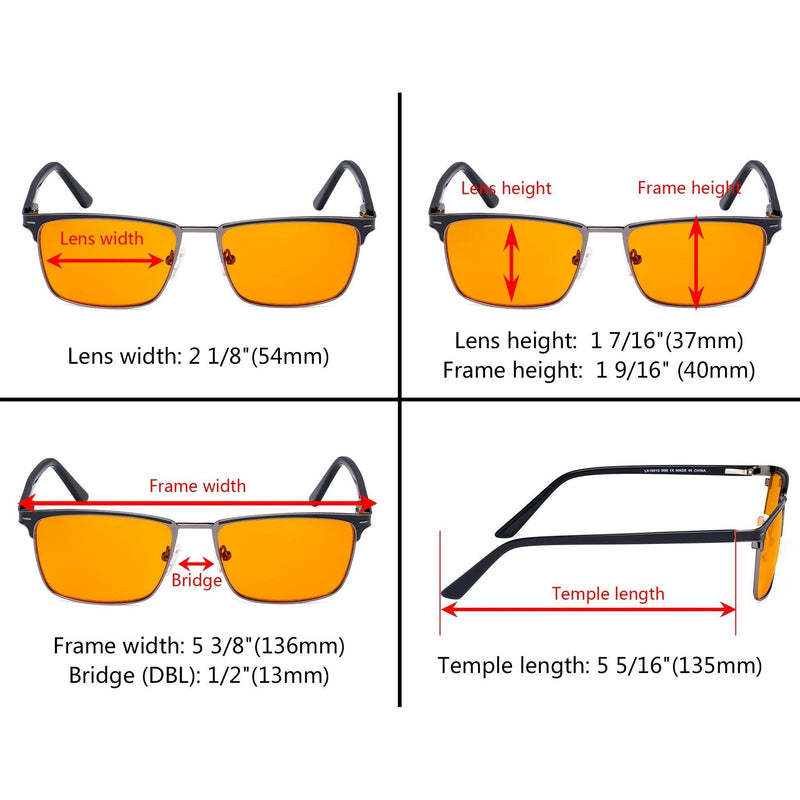 eyekeeper.com Blue Light Blocking Eyeglasses Better Sleep Glasses LX19010-BB98 Eyeglasses Orange Black / without magnification,Blue / without magnification,Brown / without magnification