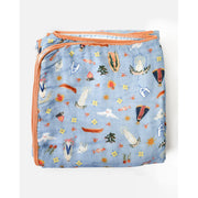 Be A Heart Blue Marian Deluxe Muslin Baby Blanket Quilt Swaddling & Receiving Blankets Gray Standard