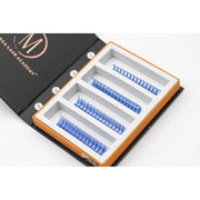 Mega Lash Academy Blue Wispy 5D Rapid Promade Fans - 600 Fans Promade Fans White Smoke 0.07 / CC / Mixed 11-12-13-14 mm