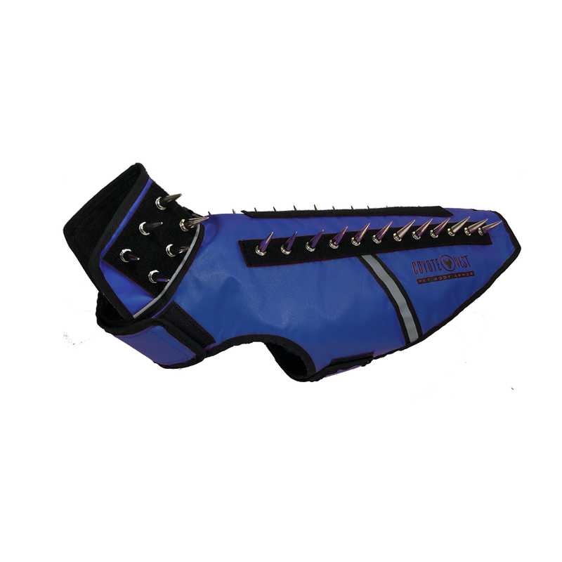 CoyoteVest SpikeVest Vest White Smoke Medium / Royal Blue