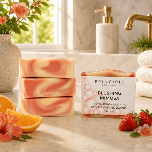 P R I N C I P L E Blushing Mimosa Soap Bar Soap Tan