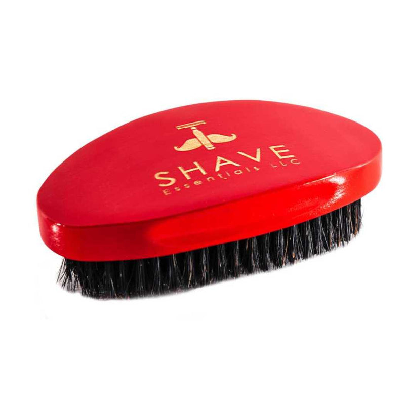 Shave Essentials Boar Bristle Hair Brush Combs & Brushes White Smoke RED