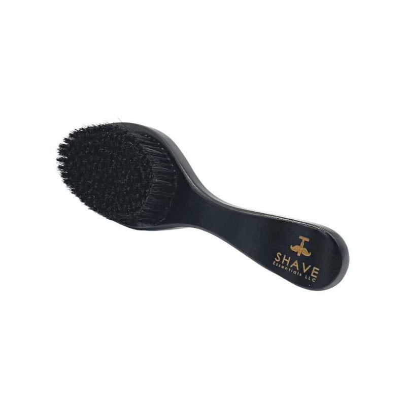 Shave Essentials Boar Bristle Hair Brush with Handle Combs & Brushes White Smoke Black