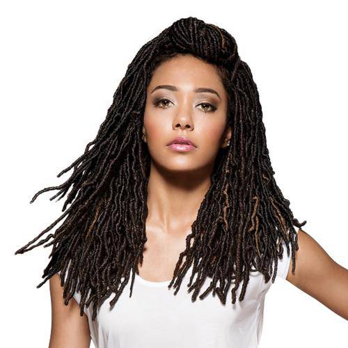 VIP Extensions Bobbi Boss Crochet Braids 2X Nu Locs 24" Hair Extension White Smoke 1