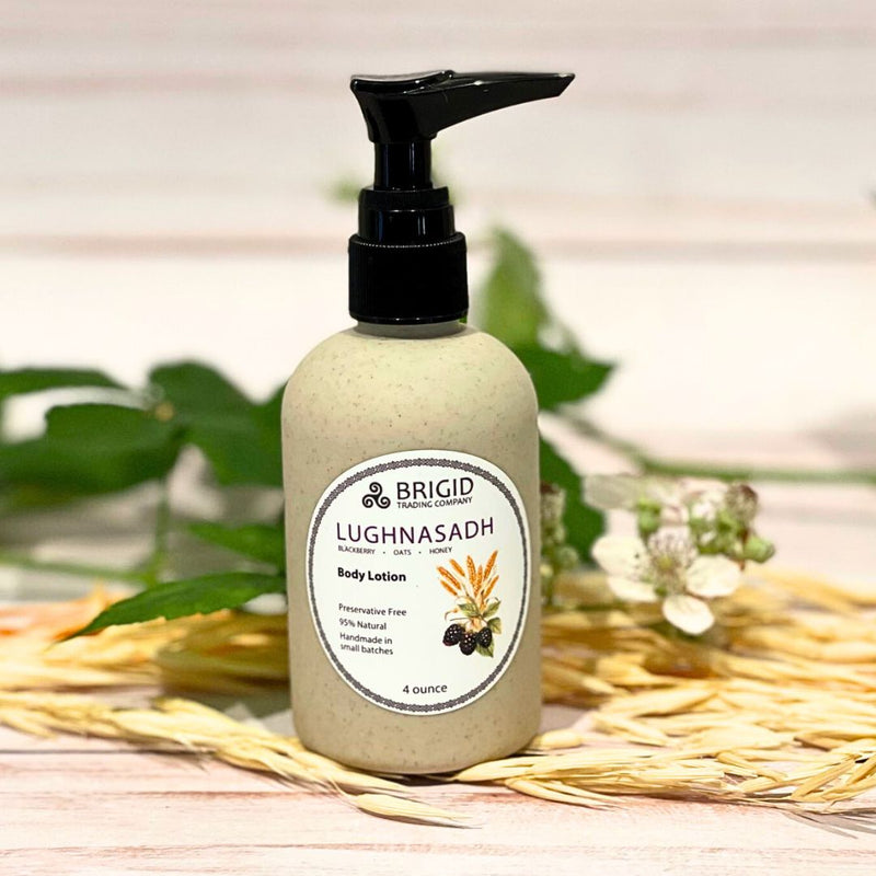 Brigid Trading Company Lughnasadh Natural Body Lotion – Blackberry, Oats & Honey, Paraben-Free Body Lotion Seashell 4 ounce
