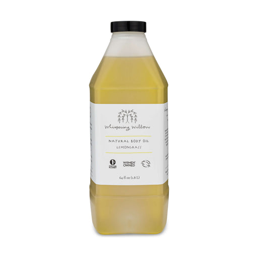 Whispering Willow Lemongrass Body Oil Bulk Refill Body Oil Light Gray Without Pump,With Pump