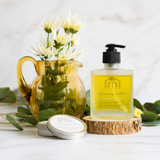 Whispering Willow Eucalyptus & Mint Body Oil Body Oil Antique White