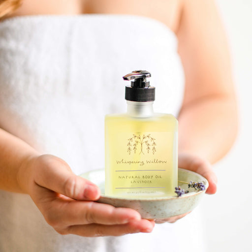 Whispering Willow Lavender Body Oil Body Oil Antique White