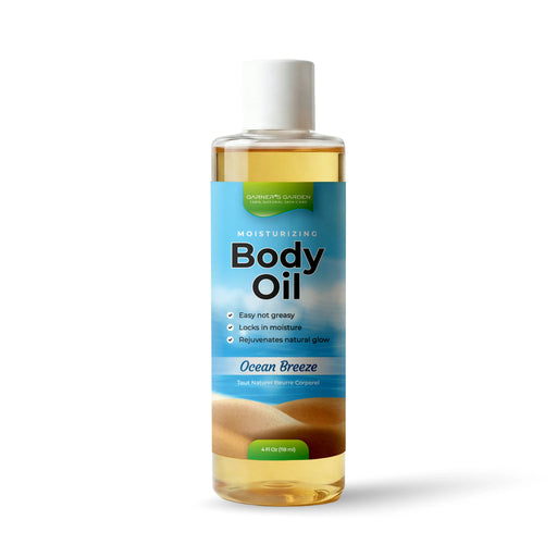 Garner's Garden Natural Body Oil - Natural Fragrance Body Oil White Smoke 4 oz Tropical Coconut Body Oil,4 oz Brown Sugar Body Oil,4 oz Ocean Breeze Body Oil