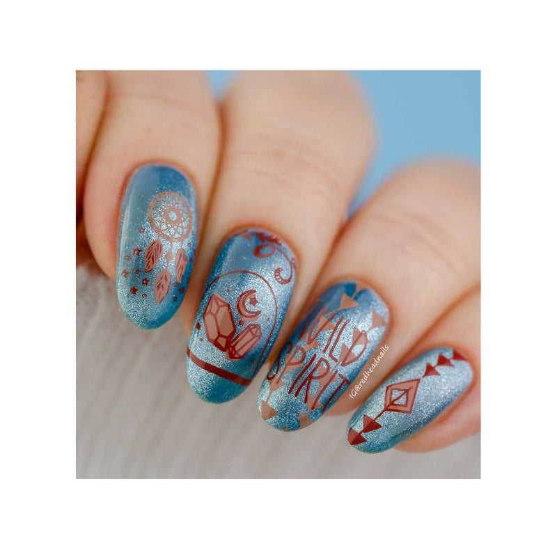 UberChic Beauty Boho Chic Stamping Plate Rosy Brown