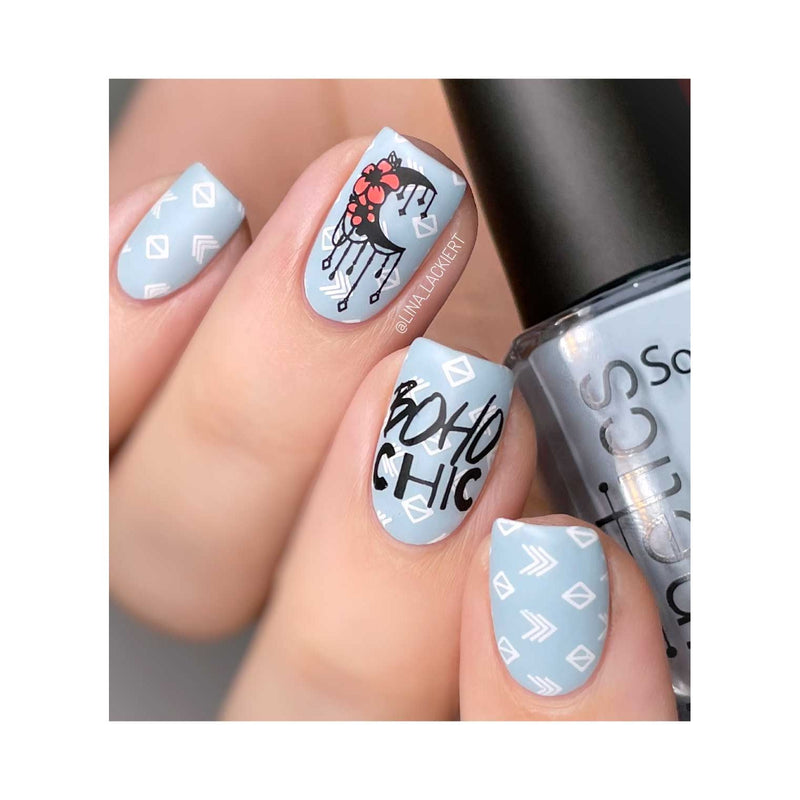 UberChic Beauty Boho Chic Stamping Plate Rosy Brown