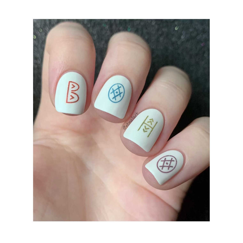 UberChic Beauty Boho Chic Alphabet Stamping Plate Rosy Brown