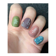 UberChic Beauty Boho Chic Alphabet Stamping Plate Rosy Brown