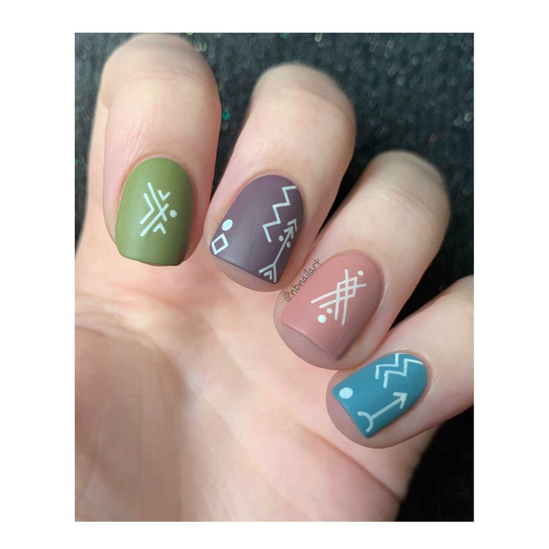 UberChic Beauty Boho Chic Alphabet Stamping Plate Rosy Brown