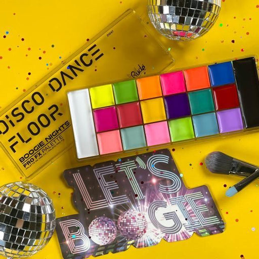 Rude Cosmetics Disco Dance Floor ProFX Palette - Boogie Nights Makeup Goldenrod Boogie Nights