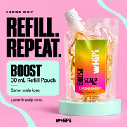 Whipi Co Boost- Crown Whip Scalp Tonic Light Pink 30ml Refill Pouch